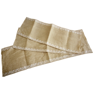 Conjunto de 3 naprons em linho e algodão