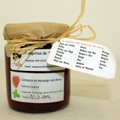 Compota de Morango com Menta